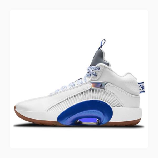 White / Blue Nike Sisterhood\' Basketball Shoes Men\'s Air Jordan 35 | JD-392KD