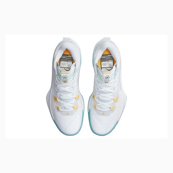 White / Blue Nike Zion 1 PF Basketball Shoes Men's Air Jordan | JD-039WG