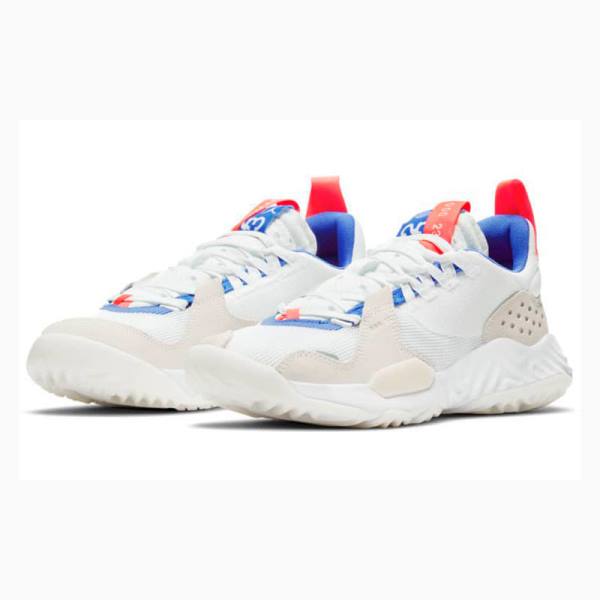 White / Blue / Red Nike Delta Running Shoes Women's Air Jordan | JD-519GF