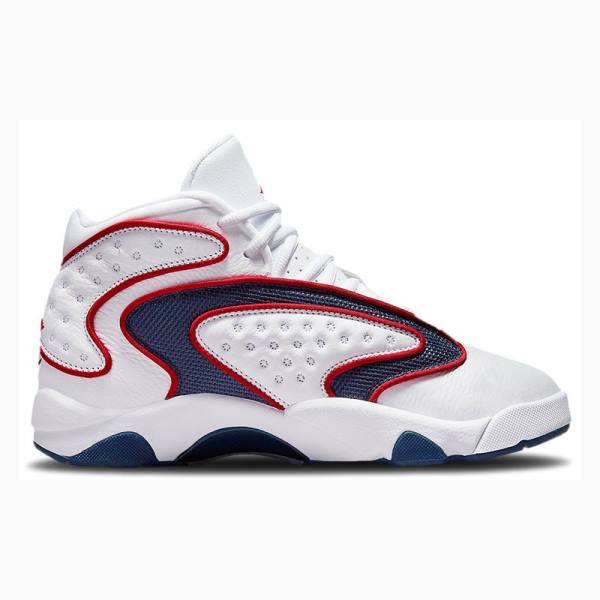 White / Blue / Red Nike OG Basketball Shoes Women's Air Jordan | JD-928FO