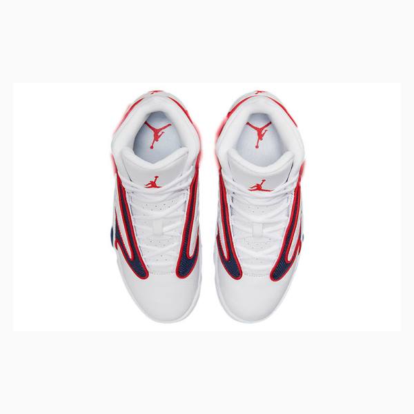 White / Blue / Red Nike OG Basketball Shoes Women's Air Jordan | JD-928FO