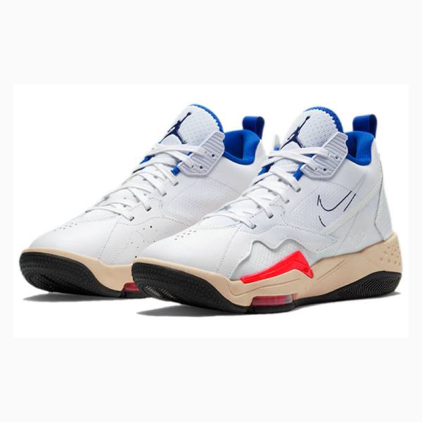 White / Blue / Red Nike Zoom 92 Ultramarine Basketball Shoes Women's Air Jordan | JD-874YN