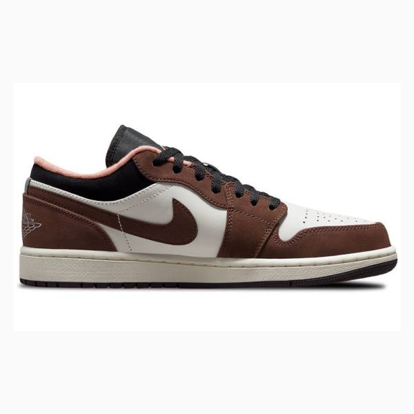 White / Brown Nike Low SE Mocha Sneakers Men's Air Jordan 1 | JD-904CU