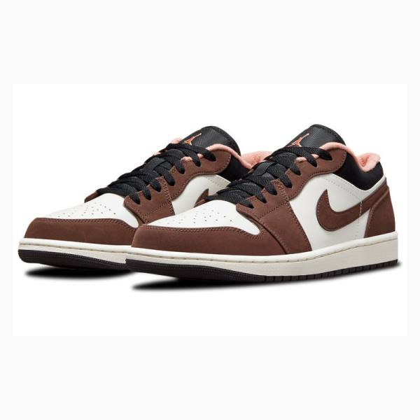 White / Brown Nike Low SE Mocha Sneakers Men's Air Jordan 1 | JD-904CU