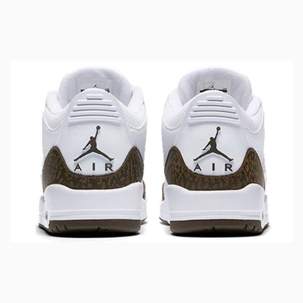 White / Brown Nike Retro Mocha Basketball Shoes Men's Air Jordan 3 | JD-258YC