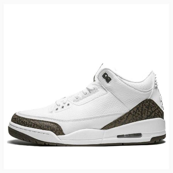 White / Brown Nike Retro Mocha Basketball Shoes Men\'s Air Jordan 3 | JD-258YC