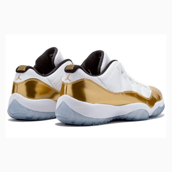 White / Gold Nike Retro Low Closing Ceremony Sneakers Men's Air Jordan 11 | JD-961ZE