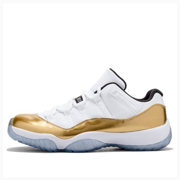 White / Gold Nike Retro Low Closing Ceremony Sneakers Men\'s Air Jordan 11 | JD-961ZE