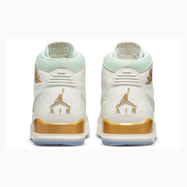 White / Green / Gold Nike Legacy 312 CNY Basketball Shoes Men's Air Jordan | JD-305SV