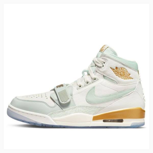 White / Green / Gold Nike Legacy 312 CNY Basketball Shoes Men\'s Air Jordan | JD-305SV