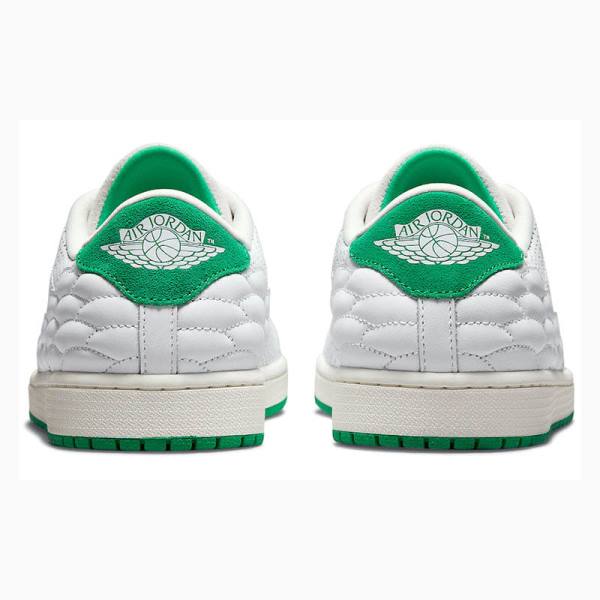 White / Green Nike Centre Court Basketball Shoes Men's Air Jordan 1 | JD-387BT