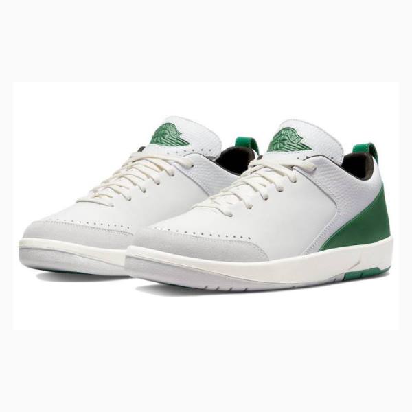 White / Green Nike Low x Nina Chanel Abney Malachite Sneakers Men's Air Jordan 2 | JD-736KA