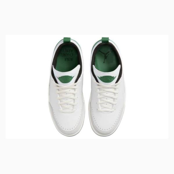 White / Green Nike Low x Nina Chanel Abney Malachite Sneakers Men's Air Jordan 2 | JD-736KA