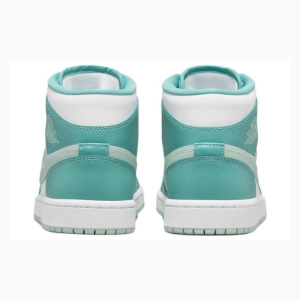 White / Green Nike Mid Marine Basketball Shoes Women's Air Jordan 1 | JD-952OH