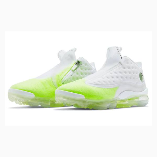 White / Green Nike Reign Volt Basketball Shoes Women's Air Jordan | JD-578UT