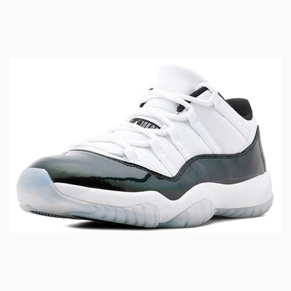 White / Green Nike Retro Low Iridescent Sneakers Men's Air Jordan 11 | JD-289UA