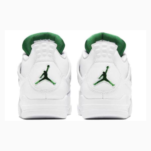 White / Green Nike Retro Metallic Pack Basketball Shoes Men's Air Jordan 4 | JD-691EA