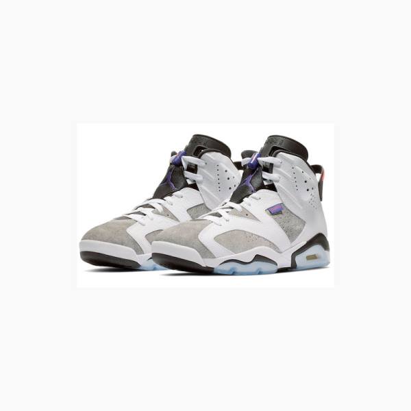 White / Grey / Black Nike Retro LTR Flint Basketball Shoes Men's Air Jordan 6 | JD-809DV