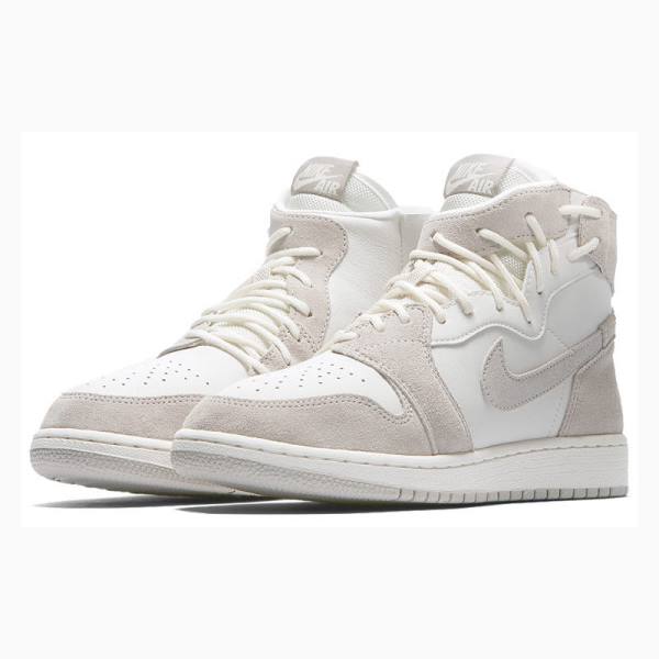 White / Grey Nike Rebel XX Moon Particle Basketball Shoes Women's Air Jordan 1 | JD-794OY