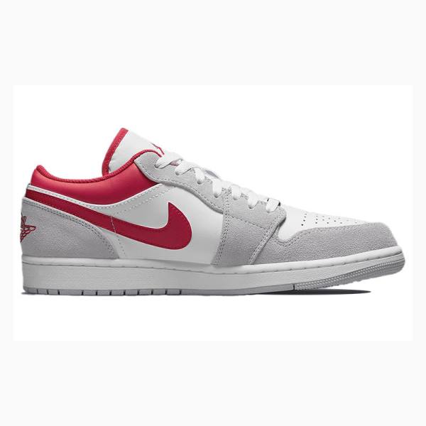 White / Grey / Red Nike Low Sneakers Men's Air Jordan 1 | JD-719CL