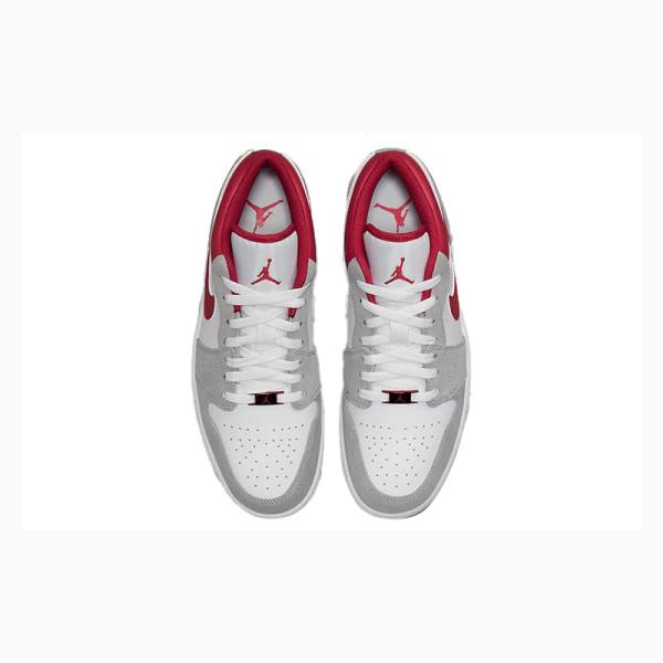 White / Grey / Red Nike Low Sneakers Men's Air Jordan 1 | JD-719CL