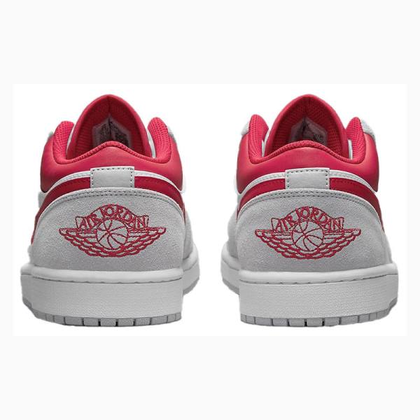 White / Grey / Red Nike Low Sneakers Men's Air Jordan 1 | JD-719CL