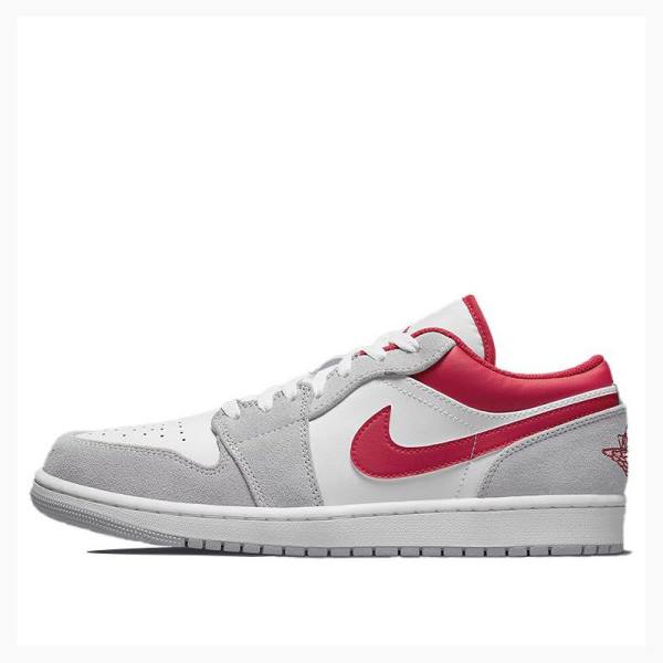 White / Grey / Red Nike Low Sneakers Men\'s Air Jordan 1 | JD-719CL