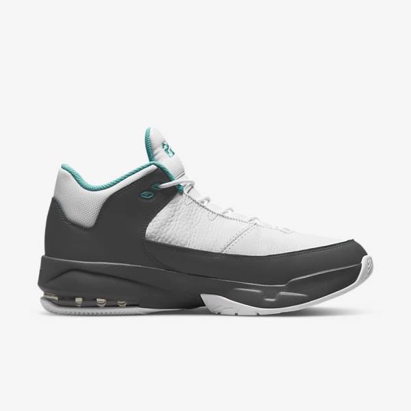 White / Grey / Turquoise Nike Max Aura 3 Basketball Shoes Men's Air Jordan | NK081JAM