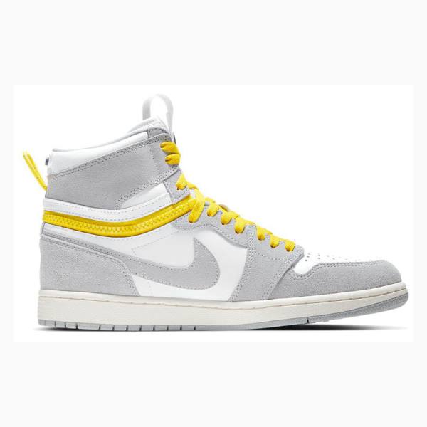 White / Grey / Yellow Nike High Switch Basketball Shoes Men's Air Jordan 1 | JD-089PY