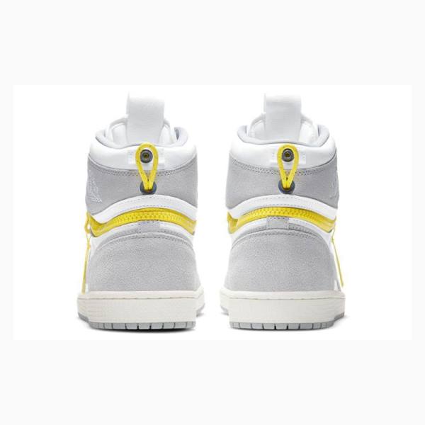 White / Grey / Yellow Nike High Switch Basketball Shoes Men's Air Jordan 1 | JD-089PY