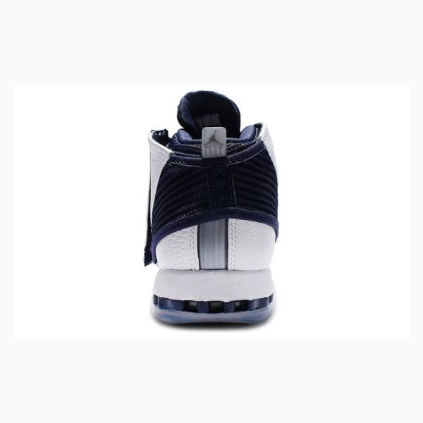 White / Navy Nike Retro Basketball Shoes Men's Air Jordan 16 | JD-437ZG