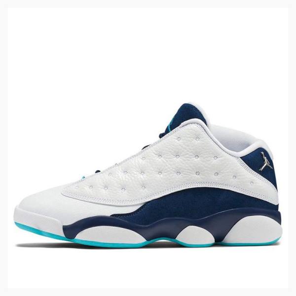 White / Navy Nike Retro Low Hornets Sneakers Men\'s Air Jordan 13 | JD-675VP