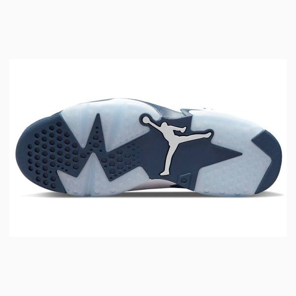 White / Navy Nike Retro Midnight Basketball Shoes Men's Air Jordan 6 | JD-562QT