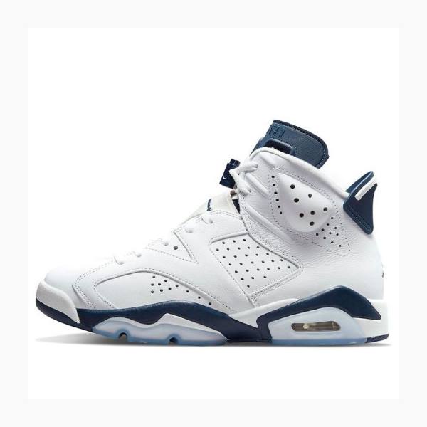 White / Navy Nike Retro Midnight Basketball Shoes Men\'s Air Jordan 6 | JD-562QT