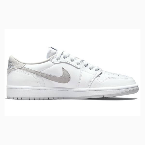 White Nike Low OG Neutral Sneakers Women's Air Jordan 1 | JD-743UB