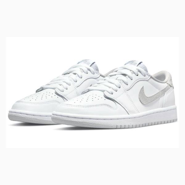 White Nike Low OG Neutral Sneakers Women's Air Jordan 1 | JD-743UB