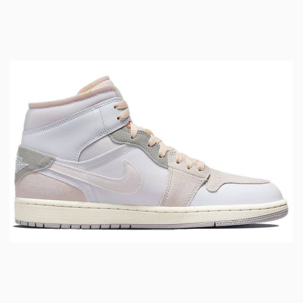 White Nike Mid SE Craft Phantom Basketball Shoes Men's Air Jordan 1 | JD-316ZN