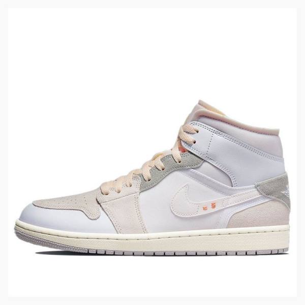 White Nike Mid SE Craft Phantom Basketball Shoes Men\'s Air Jordan 1 | JD-316ZN