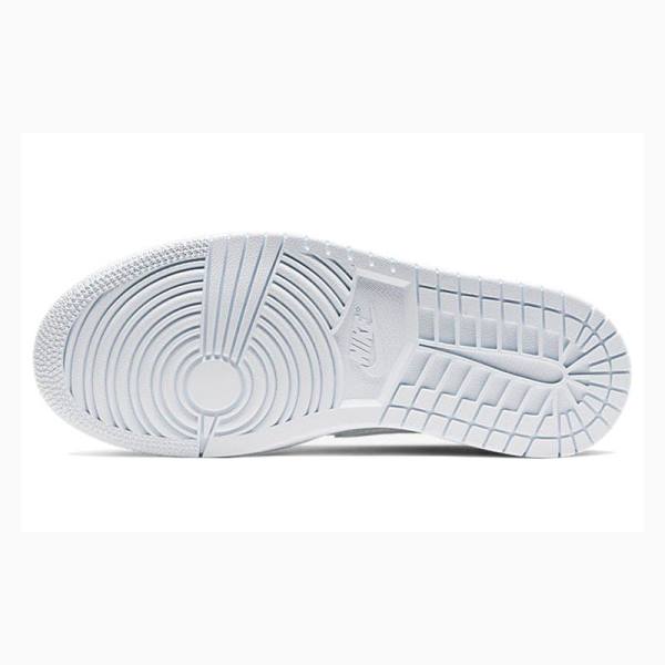 White Nike Mid 'White Snakeskin'(W) Basketball Shoes Women's Air Jordan 1 | JD-174GL