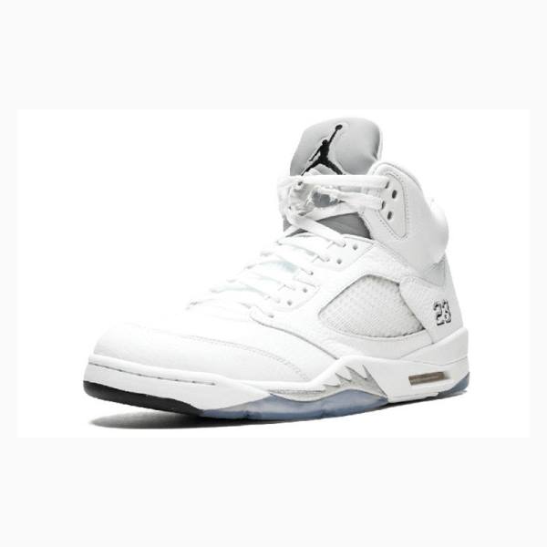 White Nike Retro Basketball Shoes Men's Air Jordan 5 | JD-634TK