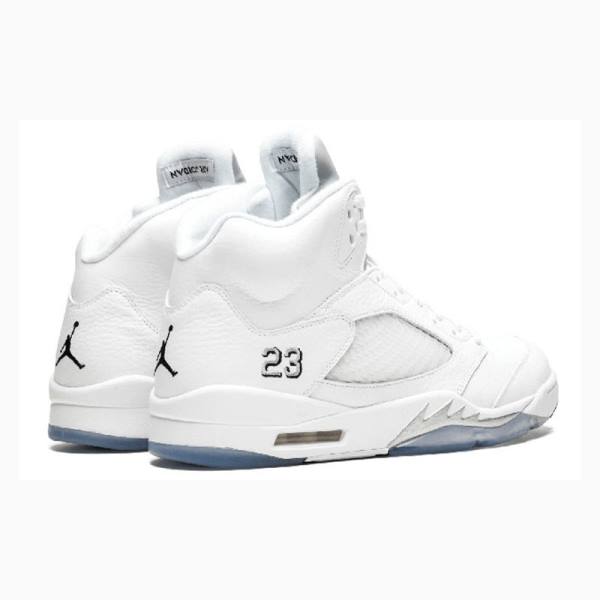 White Nike Retro Basketball Shoes Men's Air Jordan 5 | JD-634TK