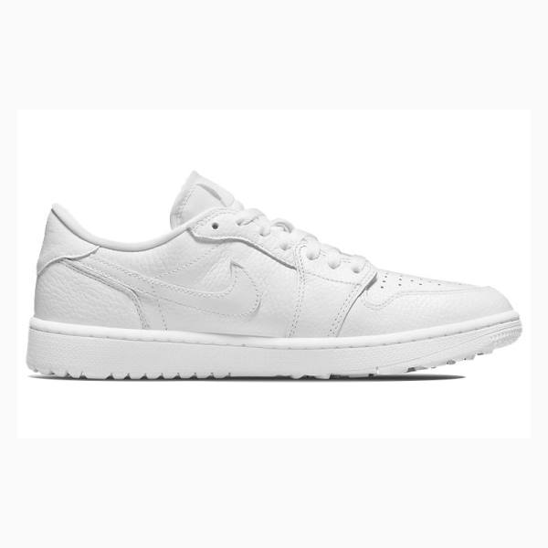 White Nike Retro Low Golf Sneakers Men's Air Jordan 1 | JD-159GM