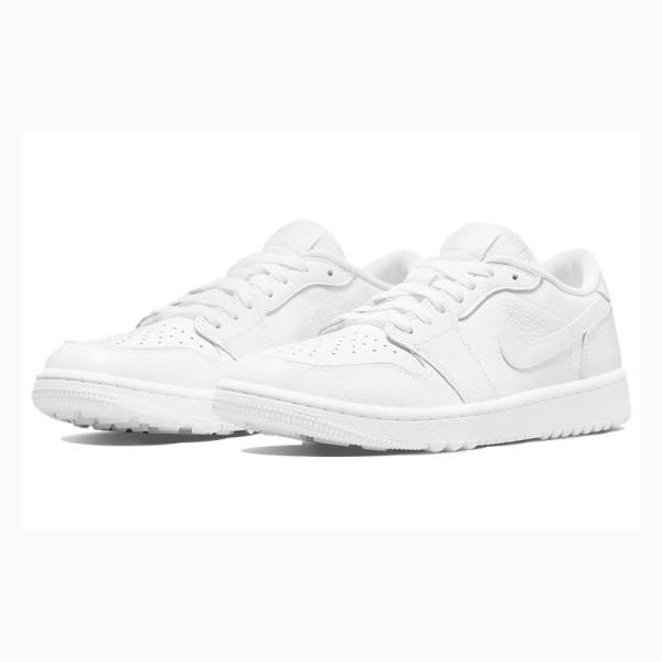 White Nike Retro Low Golf Sneakers Men's Air Jordan 1 | JD-159GM