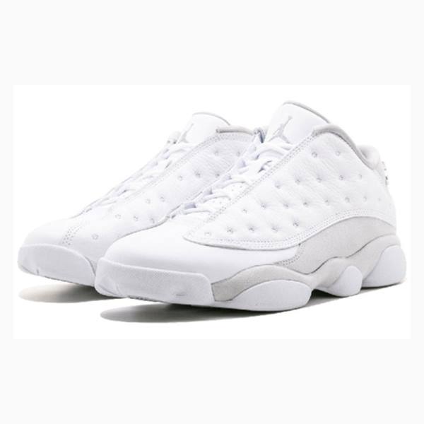 White Nike Retro Low Pure Money Sneakers Men's Air Jordan 13 | JD-580PD