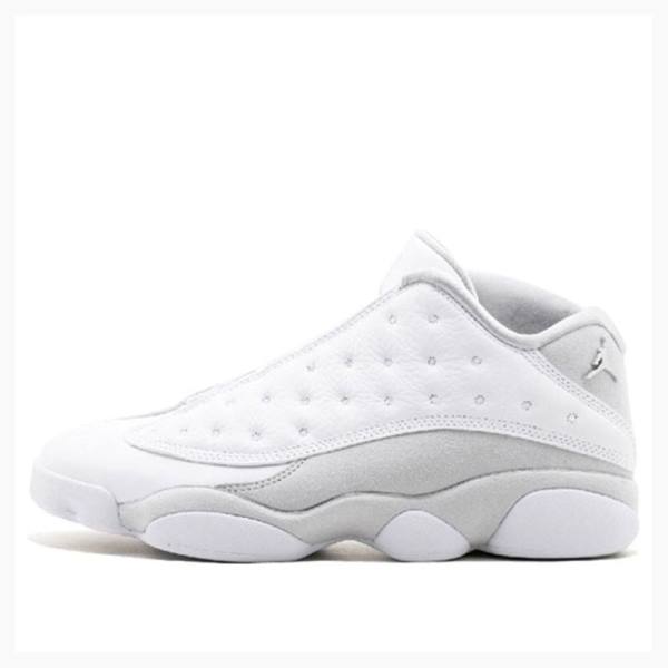 White Nike Retro Low Pure Money Sneakers Men\'s Air Jordan 13 | JD-580PD