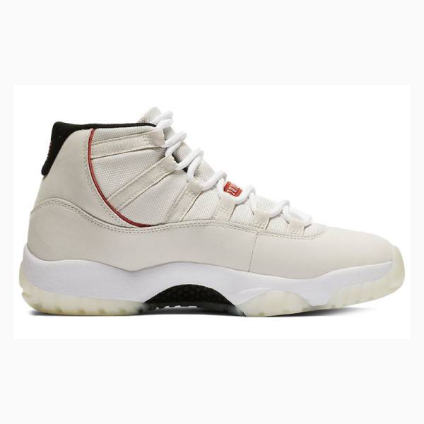 White Nike Retro Platinum Tint Basketball Shoes Men's Air Jordan 11 | JD-471IS