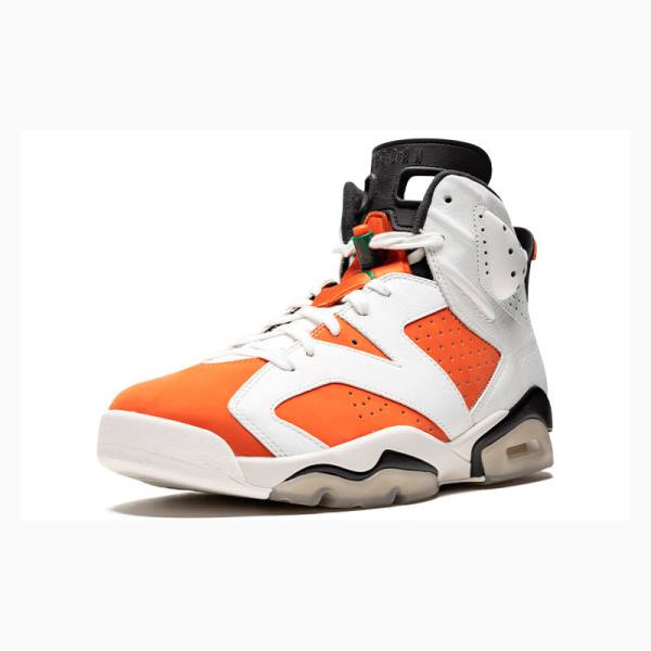 White / Orange Nike Retro Like Mike - Gatorade Basketball Shoes Men's Air Jordan 6 | JD-315MP