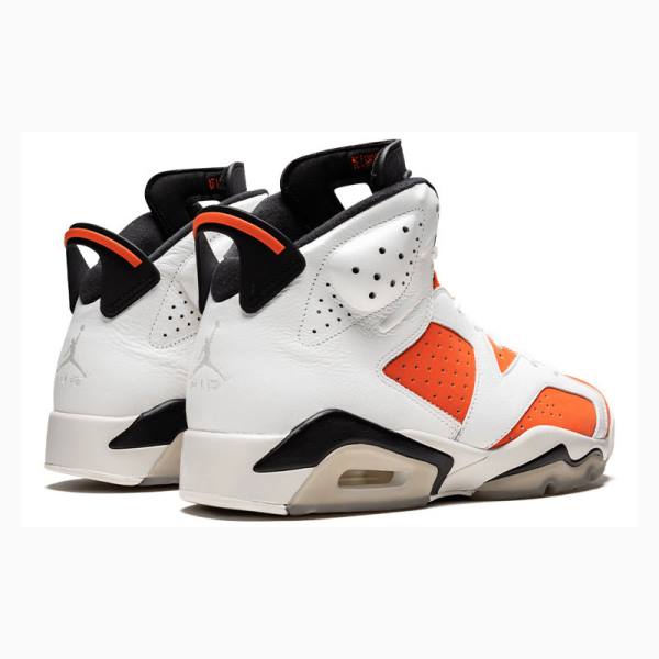 White / Orange Nike Retro Like Mike - Gatorade Basketball Shoes Men's Air Jordan 6 | JD-315MP