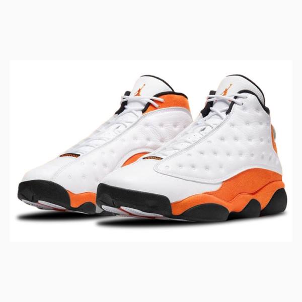 White / Orange Nike Retro Starfish Basketball Shoes Men's Air Jordan 13 | JD-234FZ