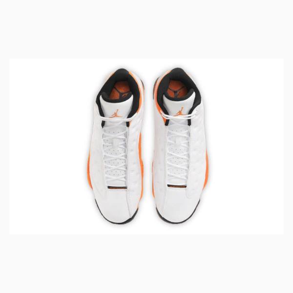 White / Orange Nike Retro Starfish Basketball Shoes Men's Air Jordan 13 | JD-234FZ